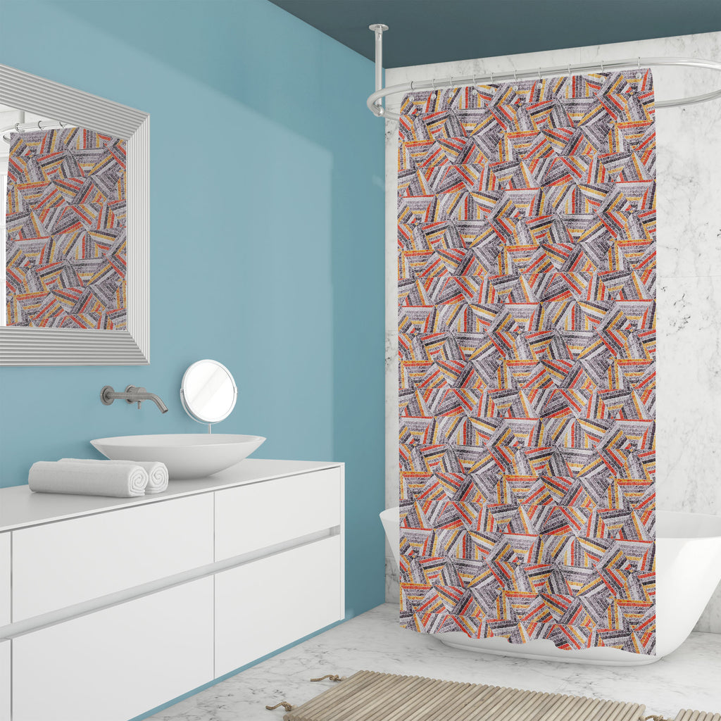 Colorful Tribal Grunge D1 Washable Waterproof Shower Curtain-Shower Curtains-CUR_SH_EL-IC 5017186 IC 5017186, Abstract Expressionism, Abstracts, African, Ancient, Art and Paintings, Aztec, Black, Black and White, Bohemian, Culture, Decorative, Digital, Digital Art, Drawing, Ethnic, Fashion, Folk Art, Geometric, Geometric Abstraction, Graphic, Historical, Illustrations, Indian, Medieval, Mexican, Modern Art, Patterns, Pets, Semi Abstract, Signs, Signs and Symbols, Traditional, Tribal, Vintage, White, World C