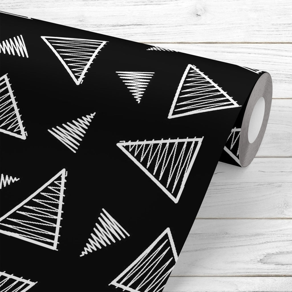 Monochromatic Triangles Wallpaper Roll-Wallpapers Peel & Stick-WAL_PA-IC 5017188 IC 5017188, Abstract Expressionism, Abstracts, Art and Paintings, Black, Black and White, Digital, Digital Art, Geometric, Geometric Abstraction, Graphic, Illustrations, Modern Art, Patterns, Semi Abstract, Signs, Signs and Symbols, Triangles, White, monochromatic, wallpaper, roll, abstract, art, background, and, creative, decoration, design, element, fabric, illustration, line, memphis, modern, ornament, pattern, print, seamle
