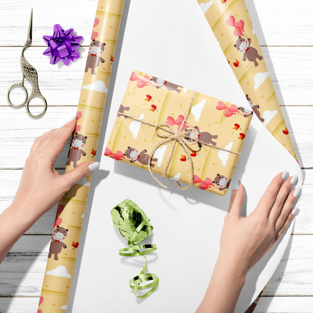 Valentine Balloon and Baby Hippo Art & Craft Gift Wrapping Paper-Wrapping Papers-WRP_PP-IC 5017197 IC 5017197, Animals, Animated Cartoons, Art and Paintings, Baby, Birds, Black and White, Caricature, Cartoons, Children, Comics, Digital, Digital Art, Graphic, Hearts, Holidays, Icons, Illustrations, Kids, Love, Patterns, Romance, Signs, Signs and Symbols, White, Wildlife, valentine, balloon, and, hippo, art, craft, gift, wrapping, paper, adorable, animal, background, bird, card, cartoon, celebration, characte
