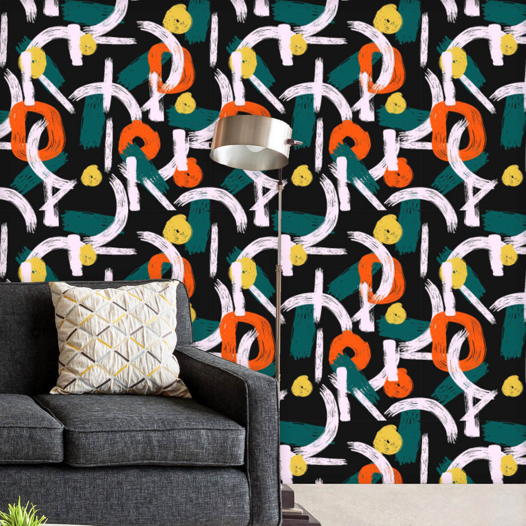 Abstract Chaotic Geometry D2 Wallpaper Roll - Wallpapers Peel & Stick - ArtzFolio.com