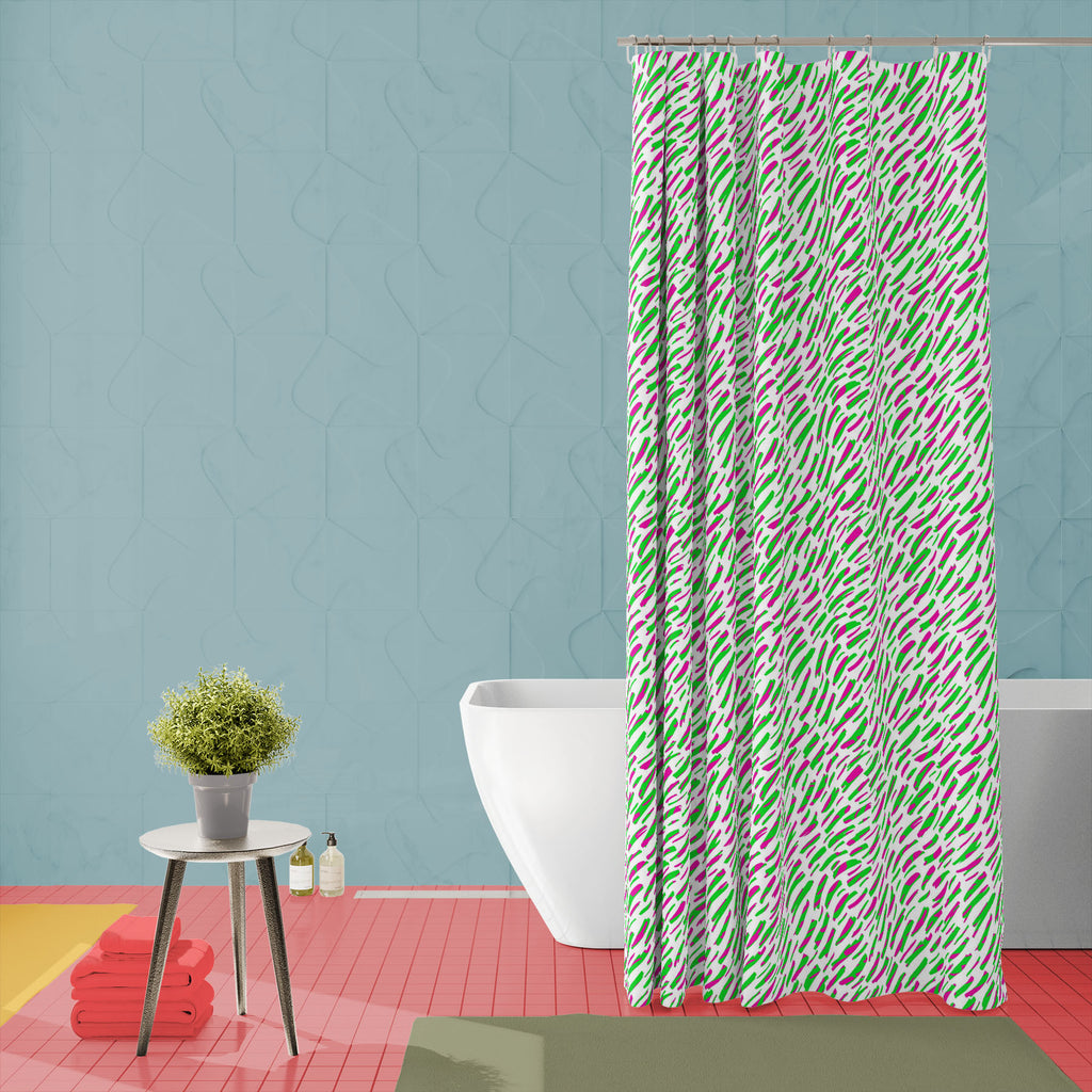 Abstract Stripes D4 Washable Waterproof Shower Curtain - Shower Curtains - ArtzFolio.com