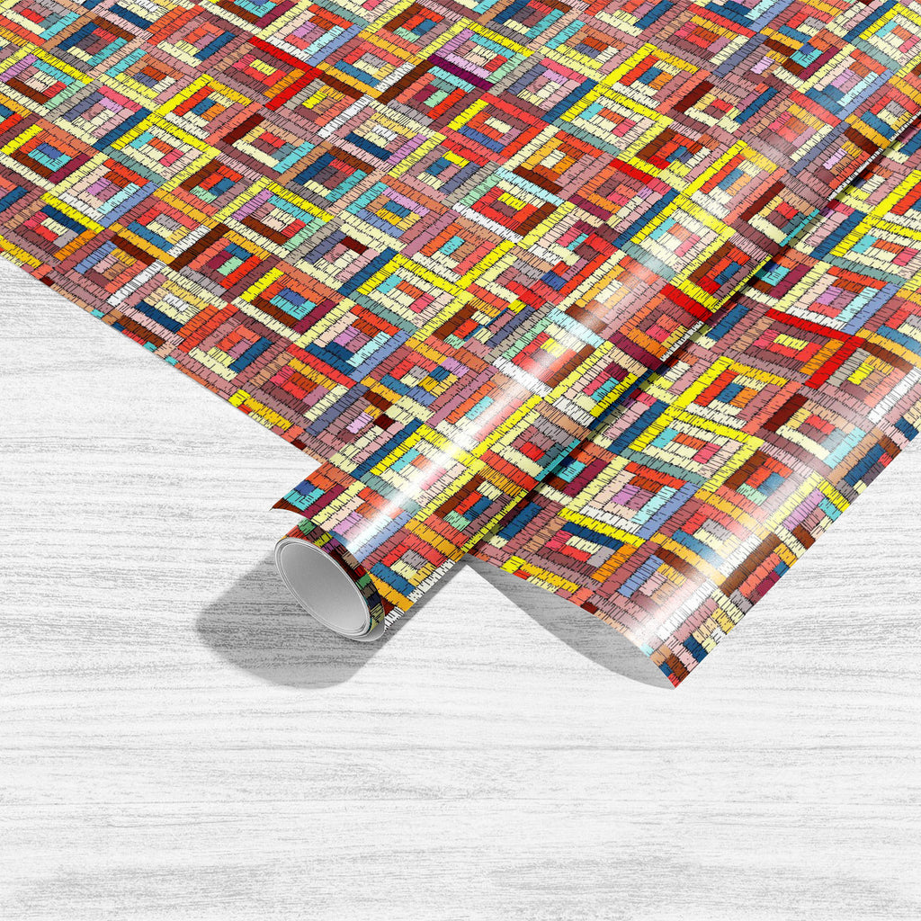 Tribal Embroided Lines Art & Craft Gift Wrapping Paper-Wrapping Papers-WRP_PP-IC 5017202 IC 5017202, African, Black, Black and White, Bohemian, Culture, Drawing, Ethnic, Folk Art, Geometric, Geometric Abstraction, Illustrations, Indian, Mexican, Modern Art, Patterns, Traditional, Tribal, World Culture, embroided, lines, art, craft, gift, wrapping, paper, applique, boho, color, colorful, decor, decoration, drawn, embroidery, fabric, folk, handmade, illustration, jacquard, line, modern, mosaic, multicolored, 