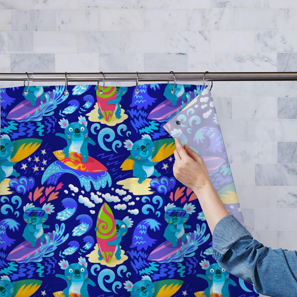 Baby Koala Surf Ocean Washable Waterproof Shower Curtain-Shower Curtains-CUR_SH_EL-IC 5017207 IC 5017207, Patterns, baby, koala, surf, ocean, washable, waterproof, shower, curtain, artzfolio, shower curtain, bathroom curtain, eyelet shower curtain, waterproof shower curtain, kids shower curtain, washable curtain, 7feet shower curtain, washroom curtain, set of 2 curtain, pvc shower curtain, designer shower curtain, shower curtain 6feet, bath curtain, polyester shower curtain, 84inch shower curtain, colourful