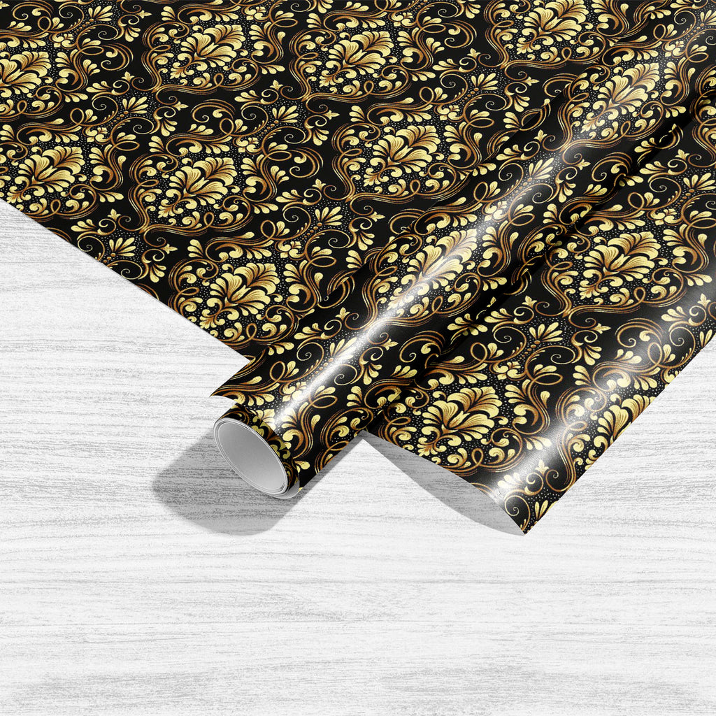 Golden Elegant Damask Art & Craft Gift Wrapping Paper-Wrapping Papers-WRP_PP-IC 5017229 IC 5017229, Ancient, Art and Paintings, Baroque, Botanical, Damask, Decorative, Floral, Flowers, Historical, Illustrations, Medieval, Nature, Patterns, Pets, Retro, Rococo, Signs, Signs and Symbols, Victorian, Vintage, golden, elegant, art, craft, gift, wrapping, paper, antique, backdrop, background, carpet, classical, curve, decor, design, elegance, element, flora, flower, foliate, illustration, leaf, luxury, nostalgia,