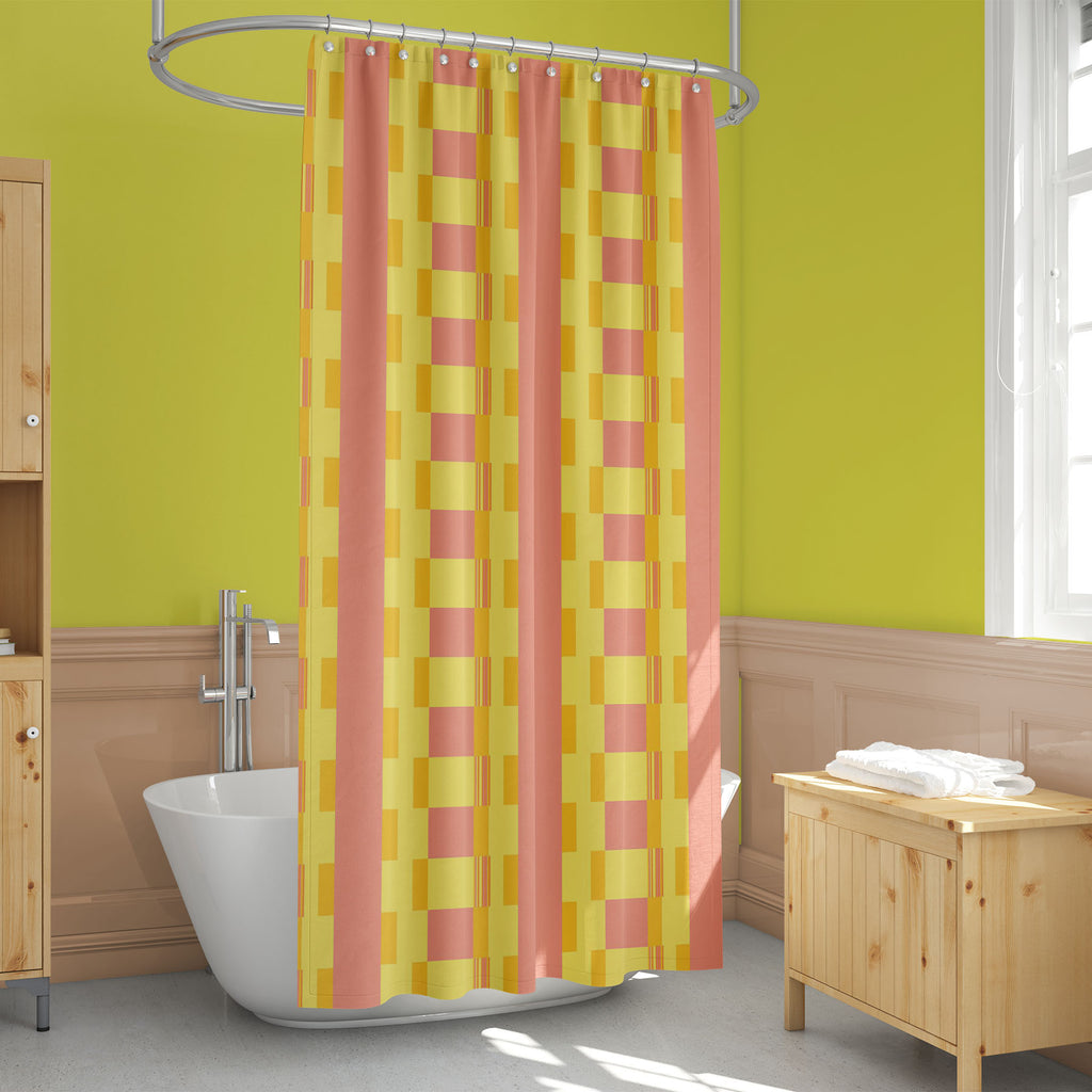 Abstract Bauhaus Pattern Washable Waterproof Shower Curtain - Shower Curtains - ArtzFolio.com