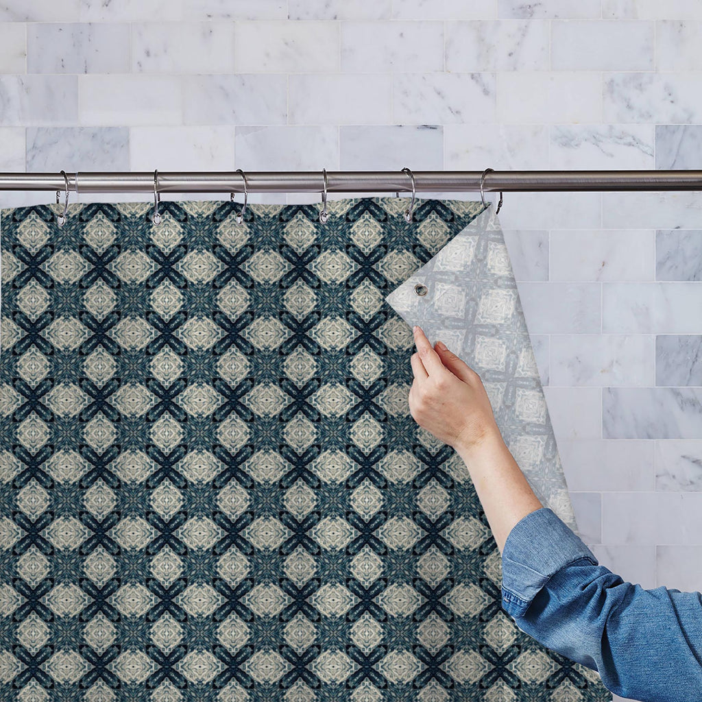 Abstract Persian Ikat Washable Waterproof Shower Curtain - Shower Curtains - ArtzFolio.com