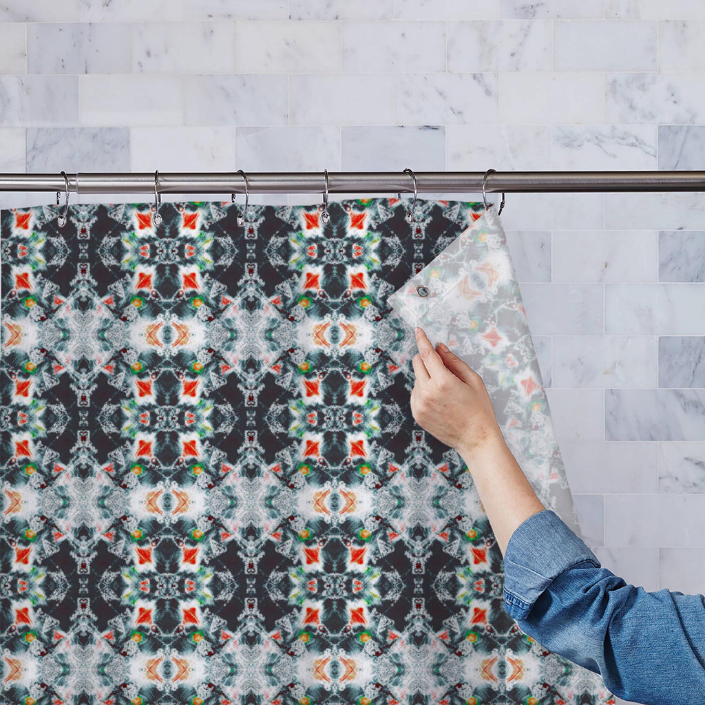 Watercolor Tribal Embroidery Washable Waterproof Shower Curtain-Shower Curtains-CUR_SH_EL-IC 5017277 IC 5017277, Abstract Expressionism, Abstracts, Art and Paintings, Aztec, Bohemian, Culture, Decorative, Ethnic, Geometric, Geometric Abstraction, Ikat, Illustrations, Indian, Mexican, Paintings, Patterns, Pets, Retro, Semi Abstract, Shibori, Signs, Signs and Symbols, Traditional, Tribal, Watercolour, World Culture, watercolor, embroidery, washable, waterproof, shower, curtain, abstract, background, batik, bl