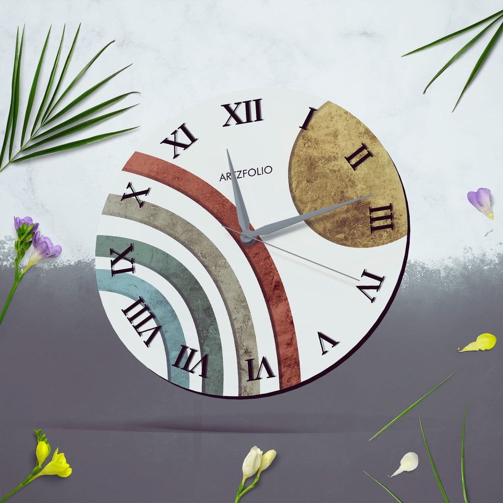 Abstract D26 Quartz Wall Clock | Non-Ticking Silent Movement - Wall Clocks Round - ArtzFolio.com