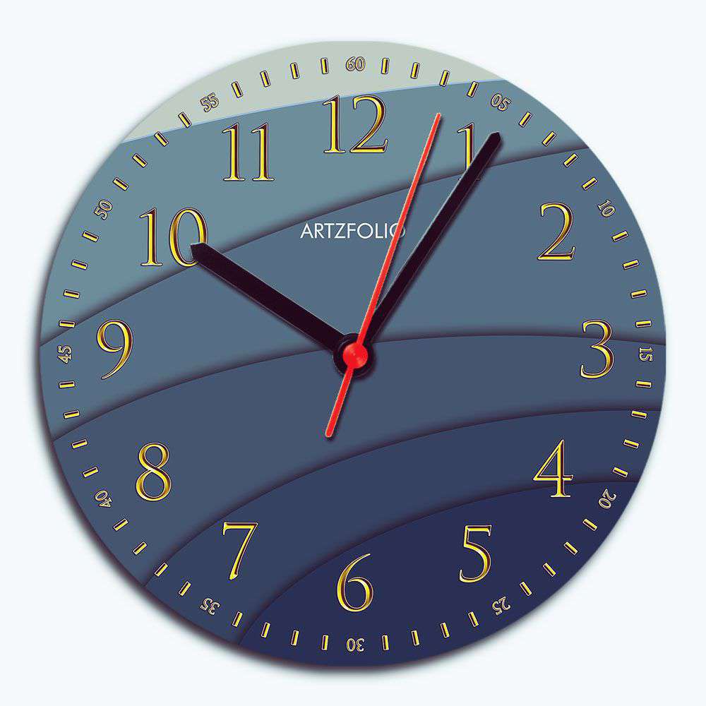 Abstract Shapes D13 Quartz Wall Clock | Non-Ticking Silent Movement - Wall Clocks Round - ArtzFolio.com