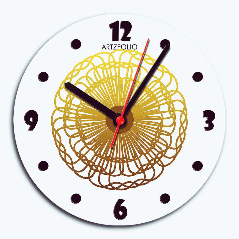 Abstract Floral D2 Quartz Wall Clock | Non-Ticking Silent Movement - Wall Clocks Round - ArtzFolio.com