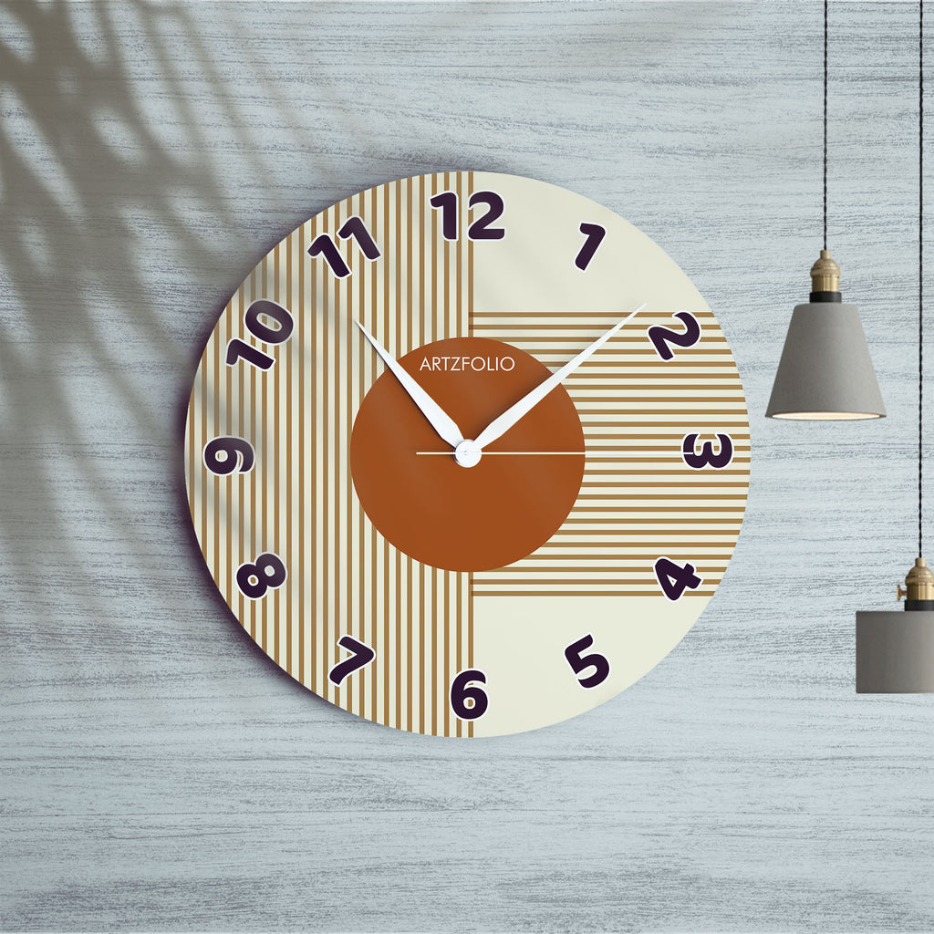 Abstract Art D49 Quartz Wall Clock | Non-Ticking Silent Movement - Wall Clocks Round - ArtzFolio.com