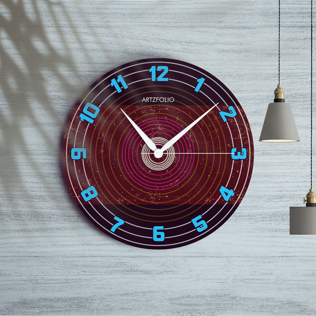Abstract Circles D14 Quartz Wall Clock | Non-Ticking Silent Movement - Wall Clocks Round - ArtzFolio.com
