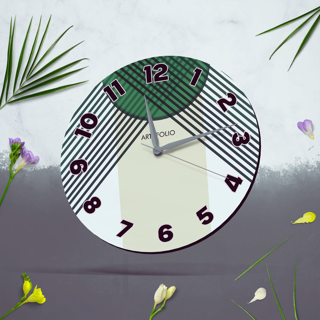 Abstract Art D50 Quartz Wall Clock | Non-Ticking Silent Movement - Wall Clocks Round - ArtzFolio.com
