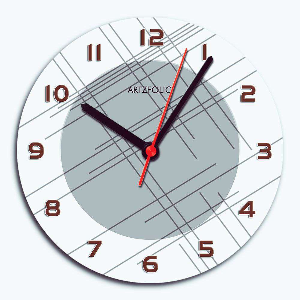 Abstract Art D51 Quartz Wall Clock | Non-Ticking Silent Movement - Wall Clocks Round - ArtzFolio.com