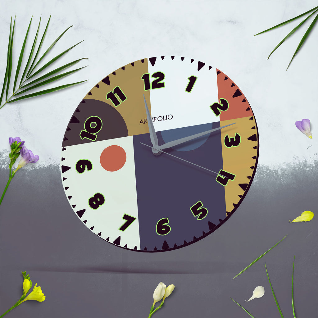 Abstract Art D53 Quartz Wall Clock | Non-Ticking Silent Movement - Wall Clocks Round - ArtzFolio.com