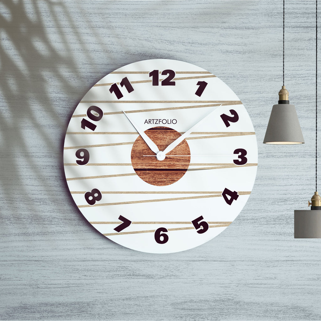 Abstract Circle D2 Quartz Wall Clock | Non-Ticking Silent Movement - Wall Clocks Round - ArtzFolio.com
