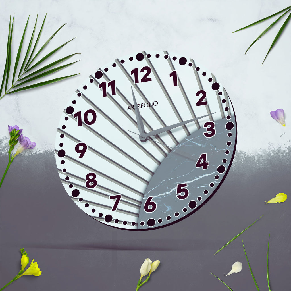 Abstract D30 Quartz Wall Clock | Non-Ticking Silent Movement - Wall Clocks Round - ArtzFolio.com