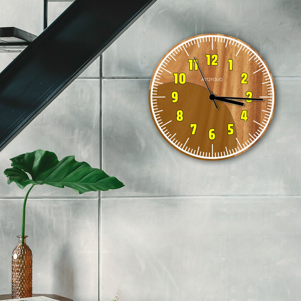 Abstract D32 Quartz Wall Clock | Non-Ticking Silent Movement - Wall Clocks Round - ArtzFolio.com