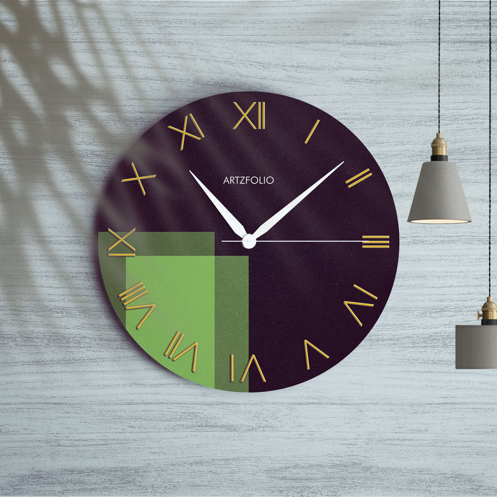 Abstract Roman Numerals D3 Quartz Wall Clock | Non-Ticking Silent Movement - Wall Clocks Round - ArtzFolio.com