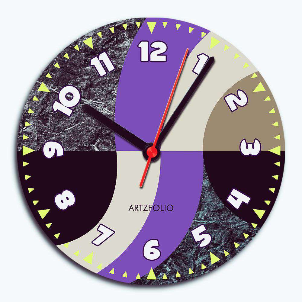Abstract D35 Quartz Wall Clock | Non-Ticking Silent Movement - Wall Clocks Round - ArtzFolio.com