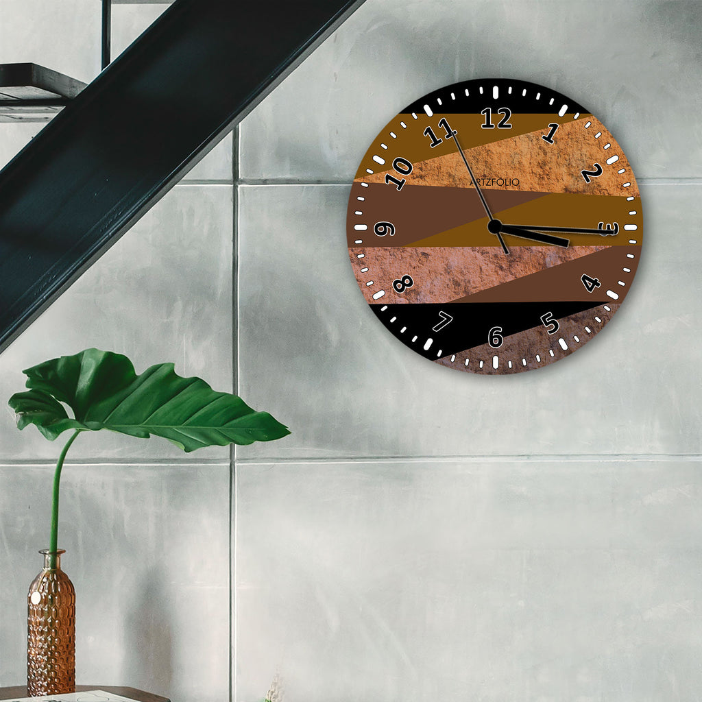 Abstract D36 Quartz Wall Clock | Non-Ticking Silent Movement - Wall Clocks Round - ArtzFolio.com