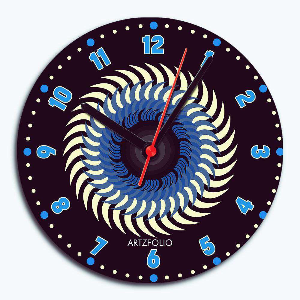 Abstract Circles D18 Quartz Wall Clock | Non-Ticking Silent Movement - Wall Clocks Round - ArtzFolio.com