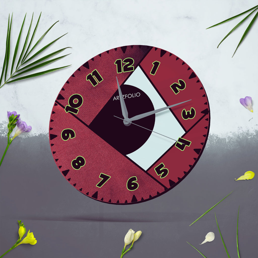 Abstract D37 Quartz Wall Clock | Non-Ticking Silent Movement - Wall Clocks Round - ArtzFolio.com