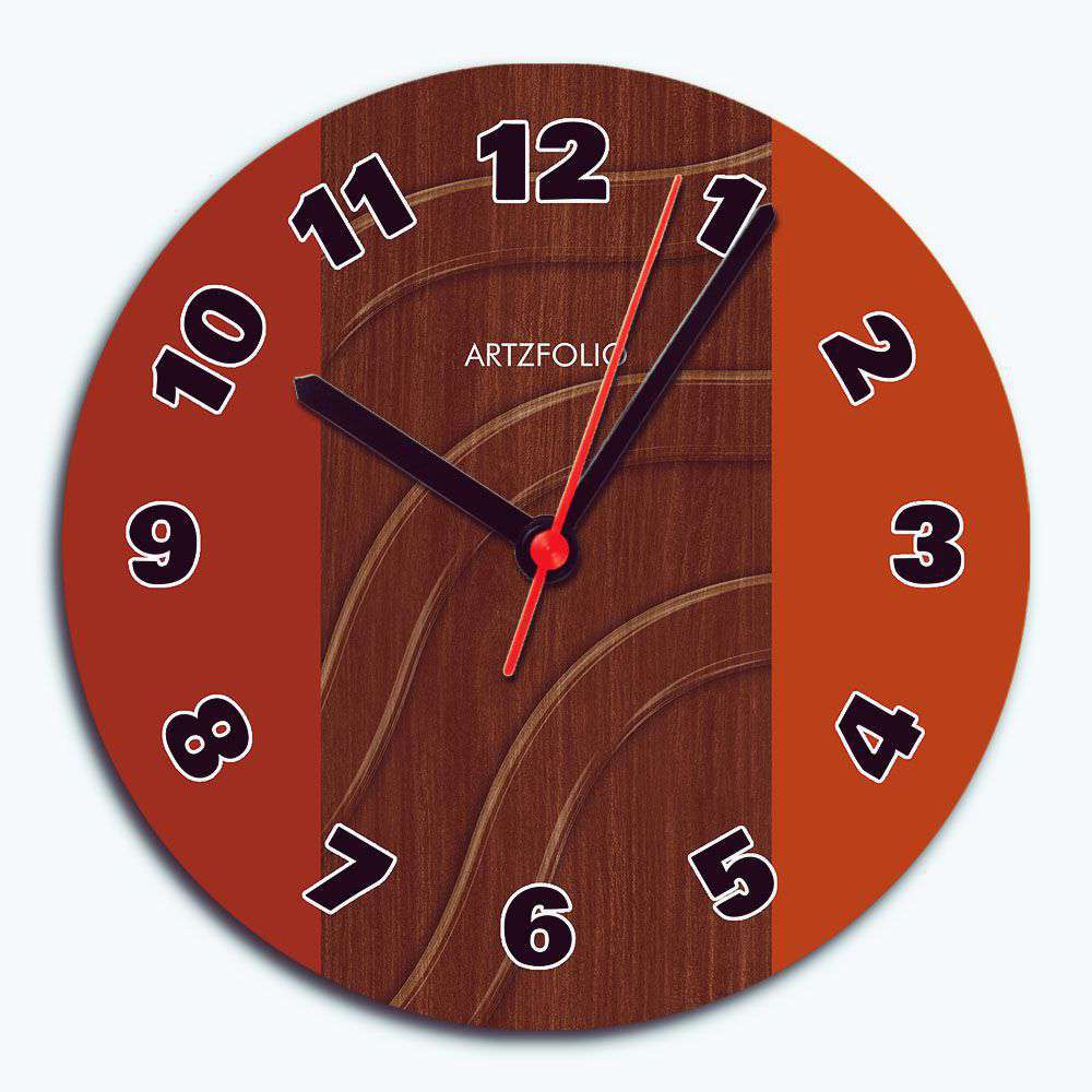 Abstract D42 Quartz Wall Clock | Non-Ticking Silent Movement - Wall Clocks Round - ArtzFolio.com