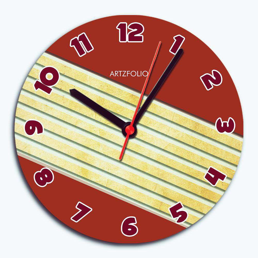 Abstract D46 Quartz Wall Clock | Non-Ticking Silent Movement - Wall Clocks Round - ArtzFolio.com