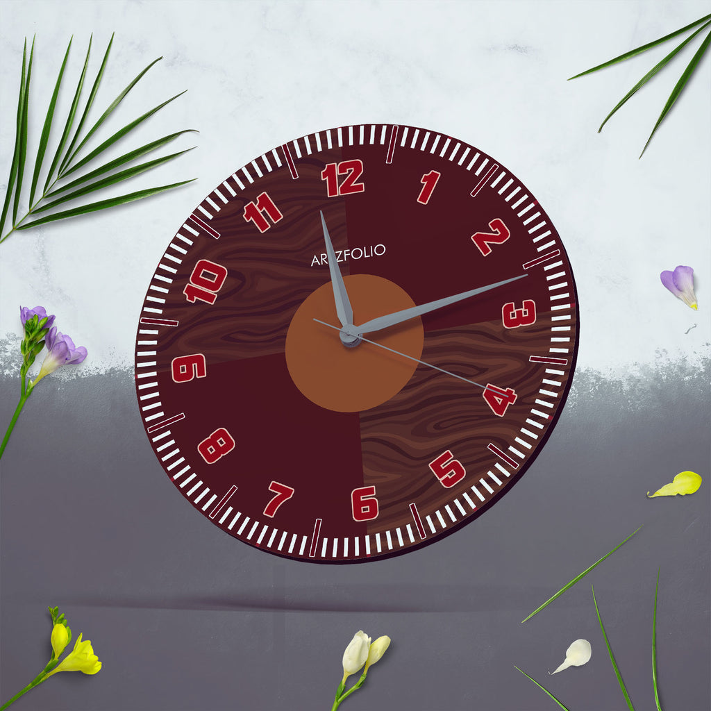 Abstract D52 Quartz Wall Clock | Non-Ticking Silent Movement - Wall Clocks Round - ArtzFolio.com