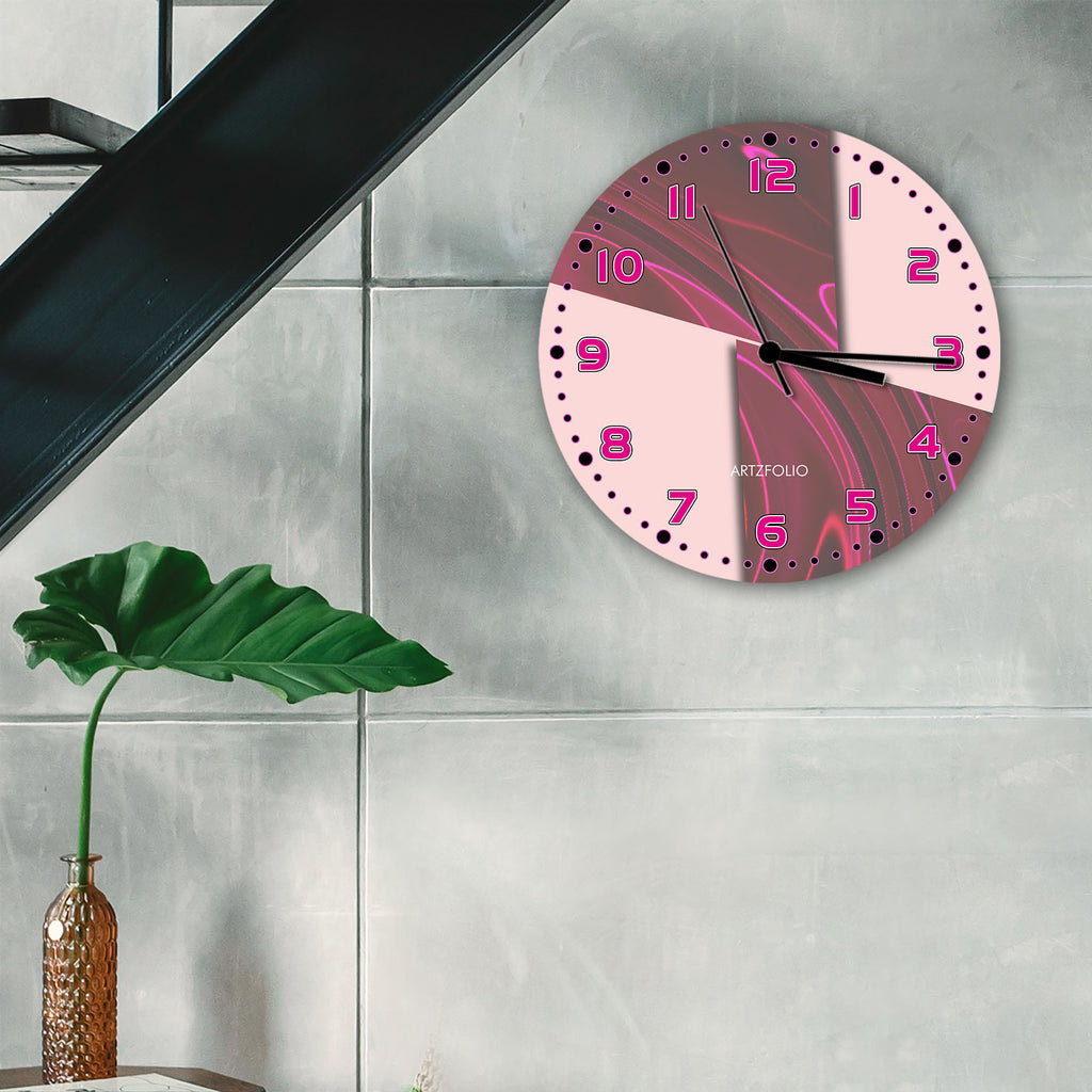 Abstract D54 Quartz Wall Clock | Non-Ticking Silent Movement - Wall Clocks Round - ArtzFolio.com