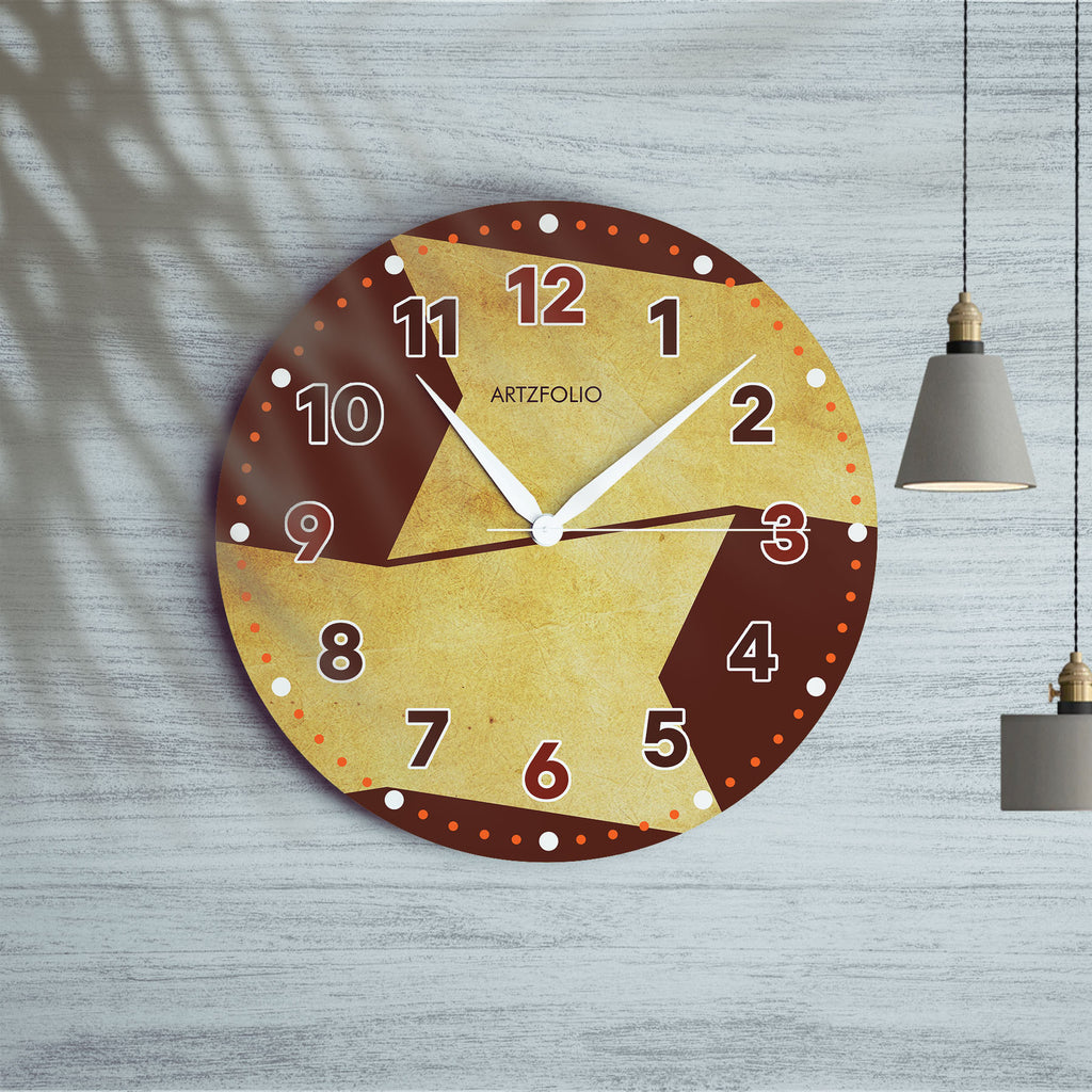 Abstract D55 Quartz Wall Clock | Non-Ticking Silent Movement - Wall Clocks Round - ArtzFolio.com