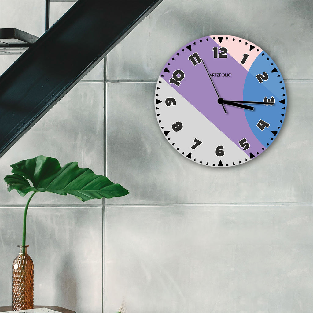 Abstract D57 Quartz Wall Clock | Non-Ticking Silent Movement - Wall Clocks Round - ArtzFolio.com
