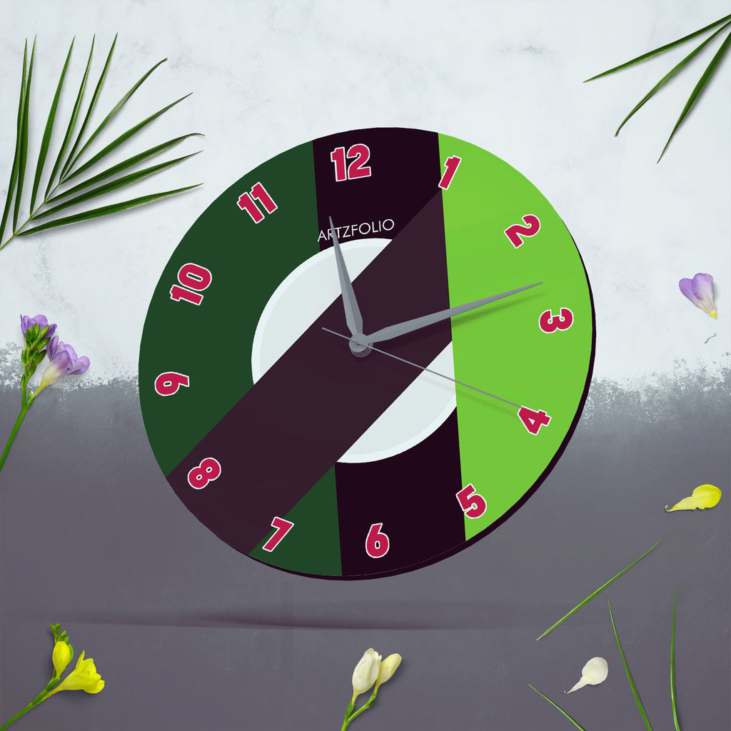 Abstract D58 Quartz Wall Clock | Non-Ticking Silent Movement - Wall Clocks Round - ArtzFolio.com