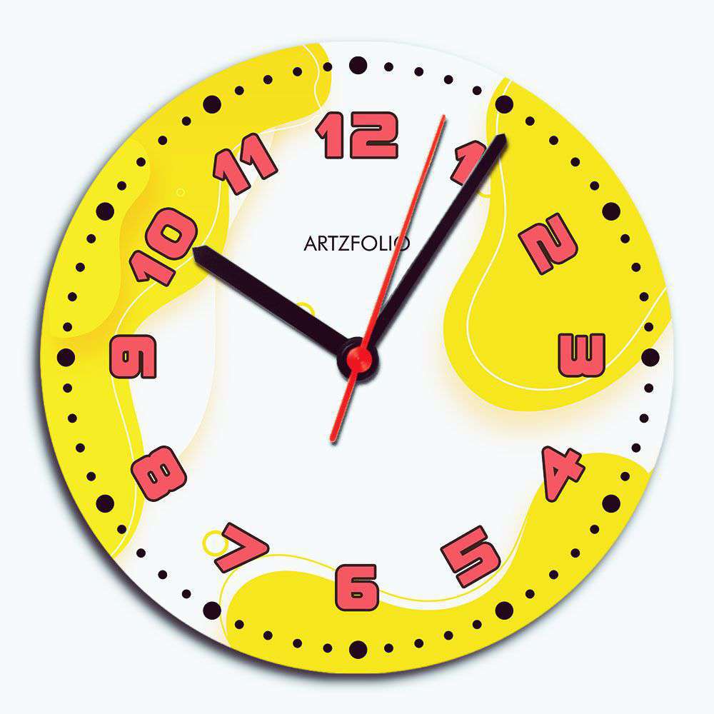 Abstract D60 Quartz Wall Clock | Non-Ticking Silent Movement - Wall Clocks Round - ArtzFolio.com