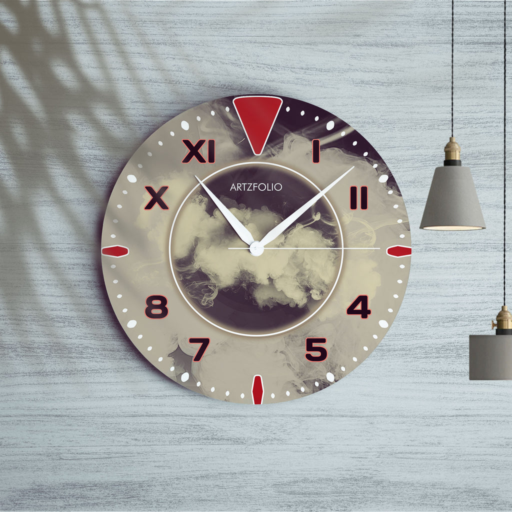 Abstract Roman Numerals D9 Quartz Wall Clock | Non-Ticking Silent Movement - Wall Clocks Round - ArtzFolio.com