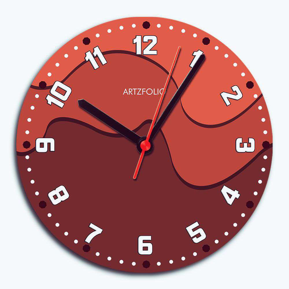 Abstract D62 Quartz Wall Clock | Non-Ticking Silent Movement - Wall Clocks Round - ArtzFolio.com