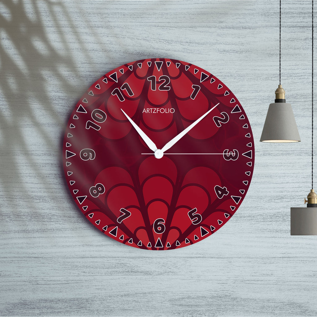 Abstract D63 Quartz Wall Clock | Non-Ticking Silent Movement - Wall Clocks Round - ArtzFolio.com