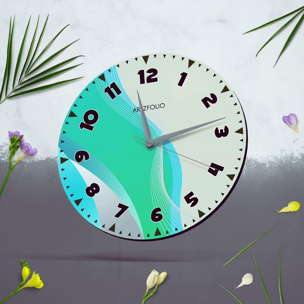 Abstract D64 Quartz Wall Clock | Non-Ticking Silent Movement - Wall Clocks Round - ArtzFolio.com