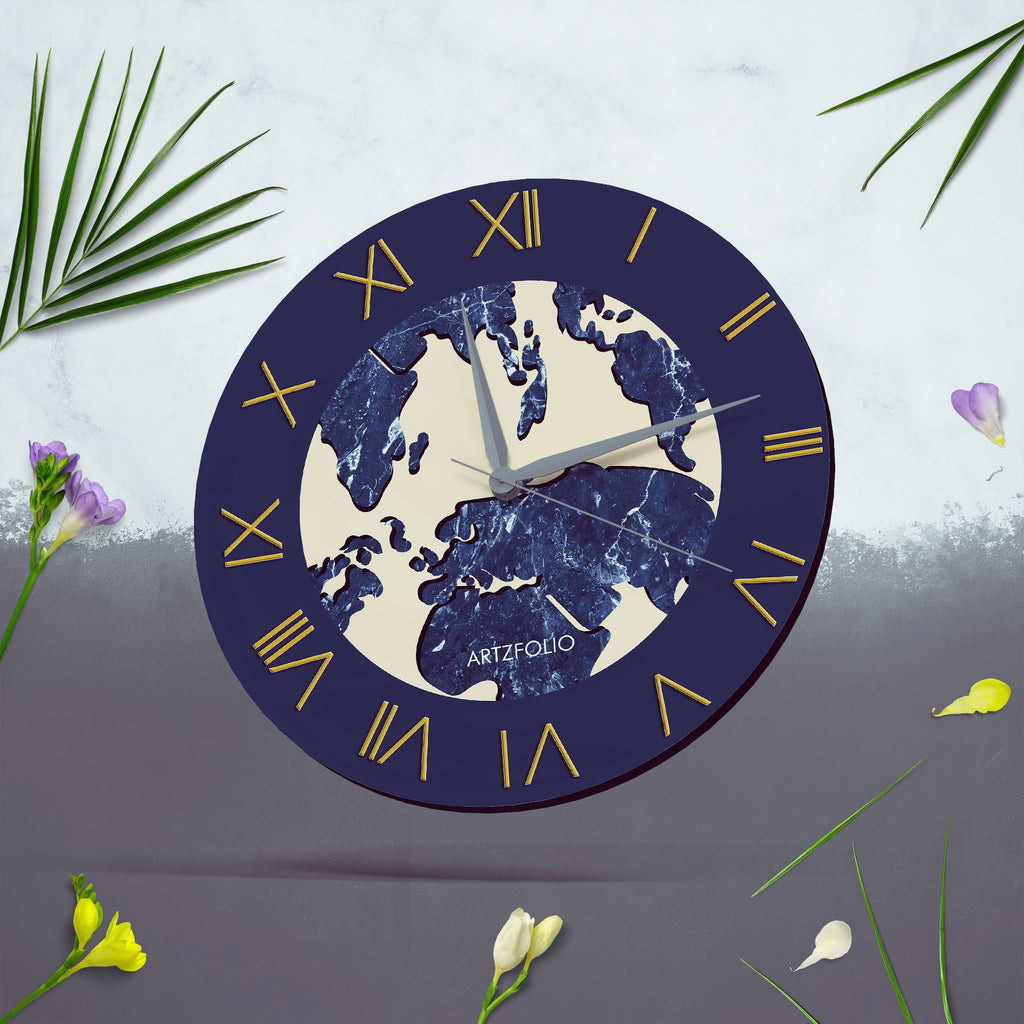 Abstracted Roman Numerals Quartz Wall Clock | Non-Ticking Silent Movement - Wall Clocks Round - ArtzFolio.com