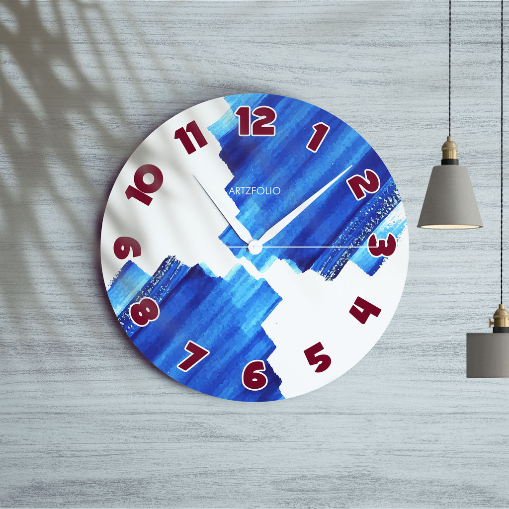 Abstract Colours D38 Quartz Wall Clock | Non-Ticking Silent Movement - Wall Clocks Round - ArtzFolio.com