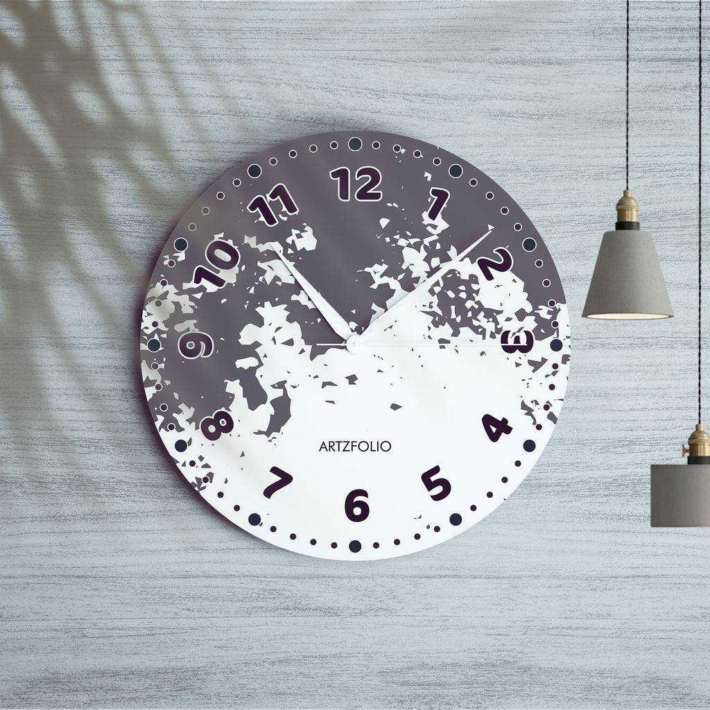 Abstract Colours D39 Quartz Wall Clock | Non-Ticking Silent Movement - Wall Clocks Round - ArtzFolio.com