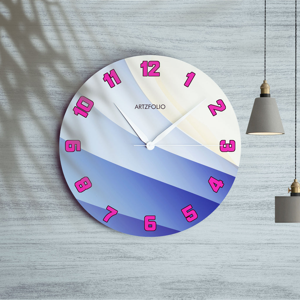 Abstract Colours D42 Quartz Wall Clock | Non-Ticking Silent Movement - Wall Clocks Round - ArtzFolio.com