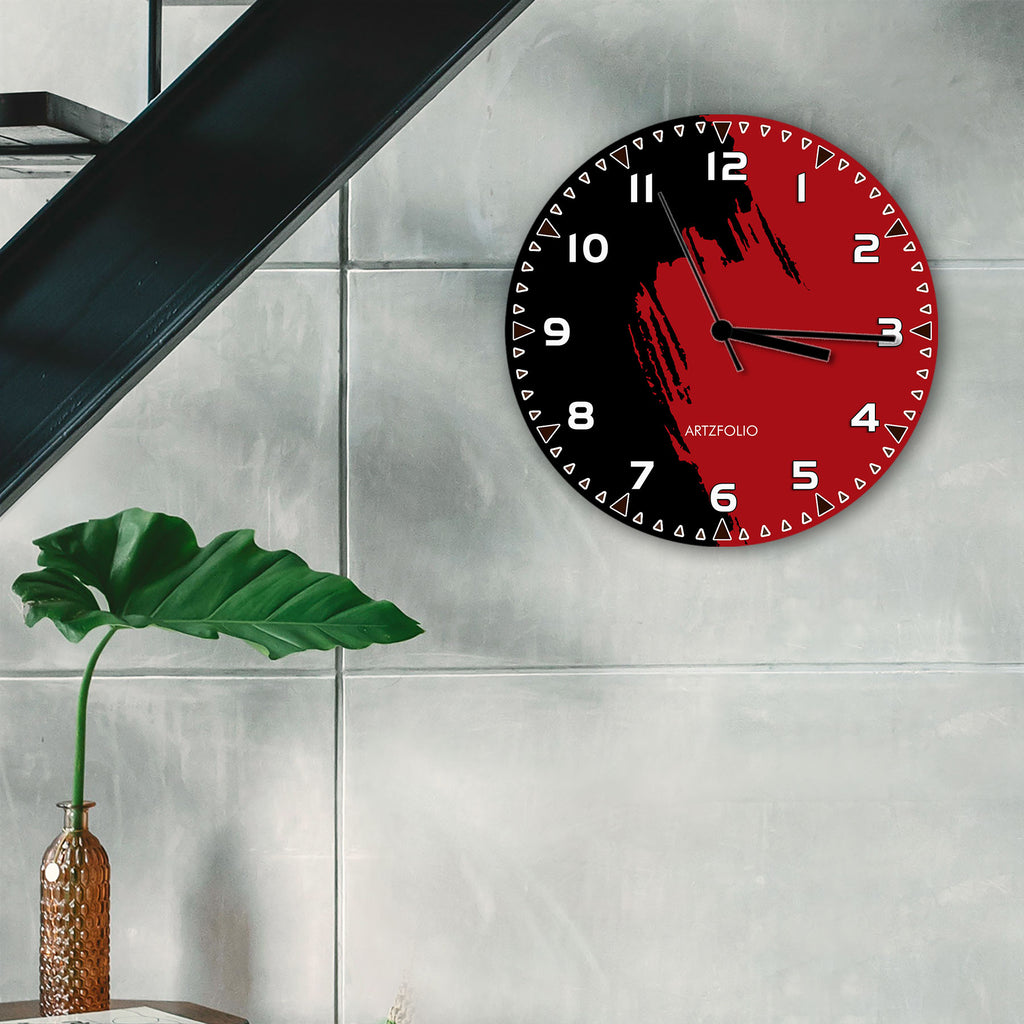 Abstract Colours D43 Quartz Wall Clock | Non-Ticking Silent Movement - Wall Clocks Round - ArtzFolio.com