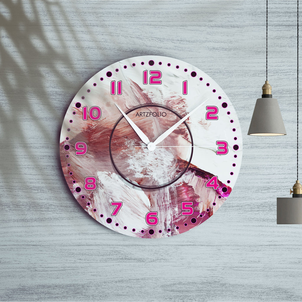 Abstract Colours D45 Quartz Wall Clock | Non-Ticking Silent Movement - Wall Clocks Round - ArtzFolio.com