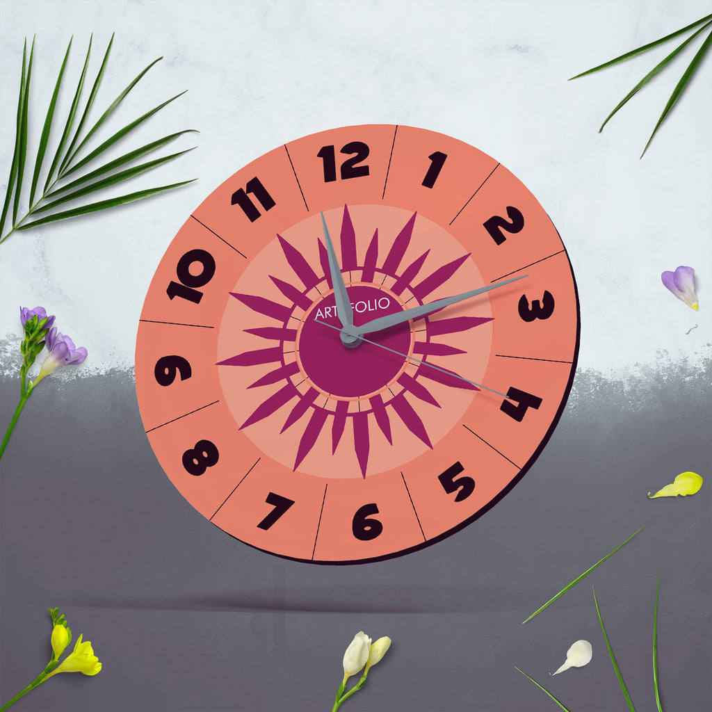 Abstract Shapes D28 Quartz Wall Clock | Non-Ticking Silent Movement - Wall Clocks Round - ArtzFolio.com