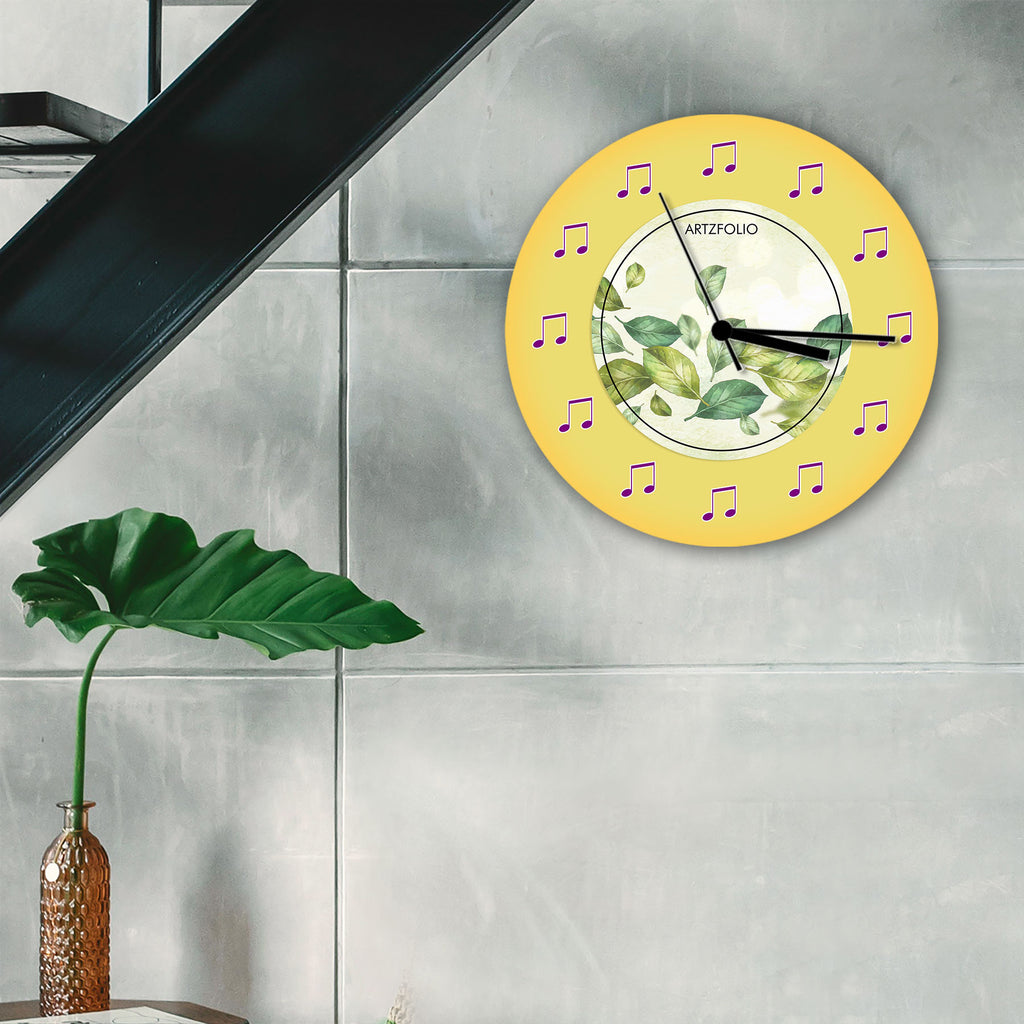 Musical Leaves Quartz Wall Clock | Non-Ticking Silent Movement-Wall Clocks Round-CLK_RD-IC 5018163 IC 5018163, Digital, Digital Art, Graphic, Music, Music and Musical Instruments, Musical Instruments, musical, leaves, quartz, wall, clock, non-ticking, silent, movement, analog, analogue, bedroom, birthday, couple, customised, decoration, gift, home, kids, kitchen, living, number, photo, picture, print, room, size, square, watch, wedding, analog, analogue, bedroom, birthday, clock, couple, customised, decorat