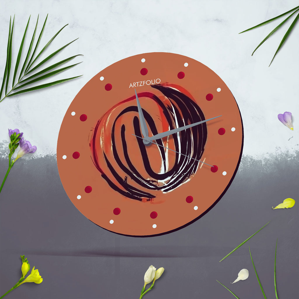 Abstract D71 Quartz Wall Clock | Non-Ticking Silent Movement - Wall Clocks Round - ArtzFolio.com