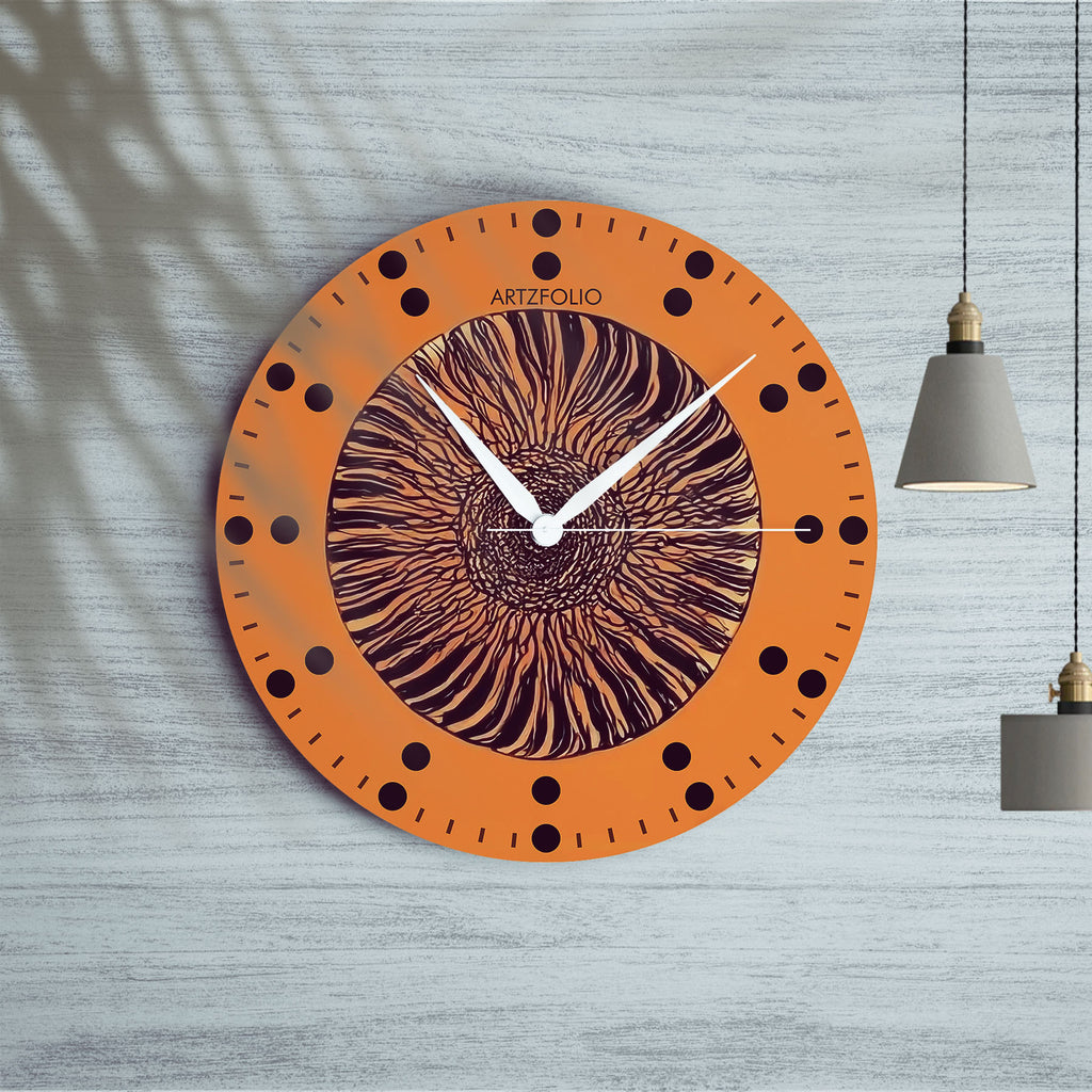Abstract D72 Quartz Wall Clock | Non-Ticking Silent Movement - Wall Clocks Round - ArtzFolio.com