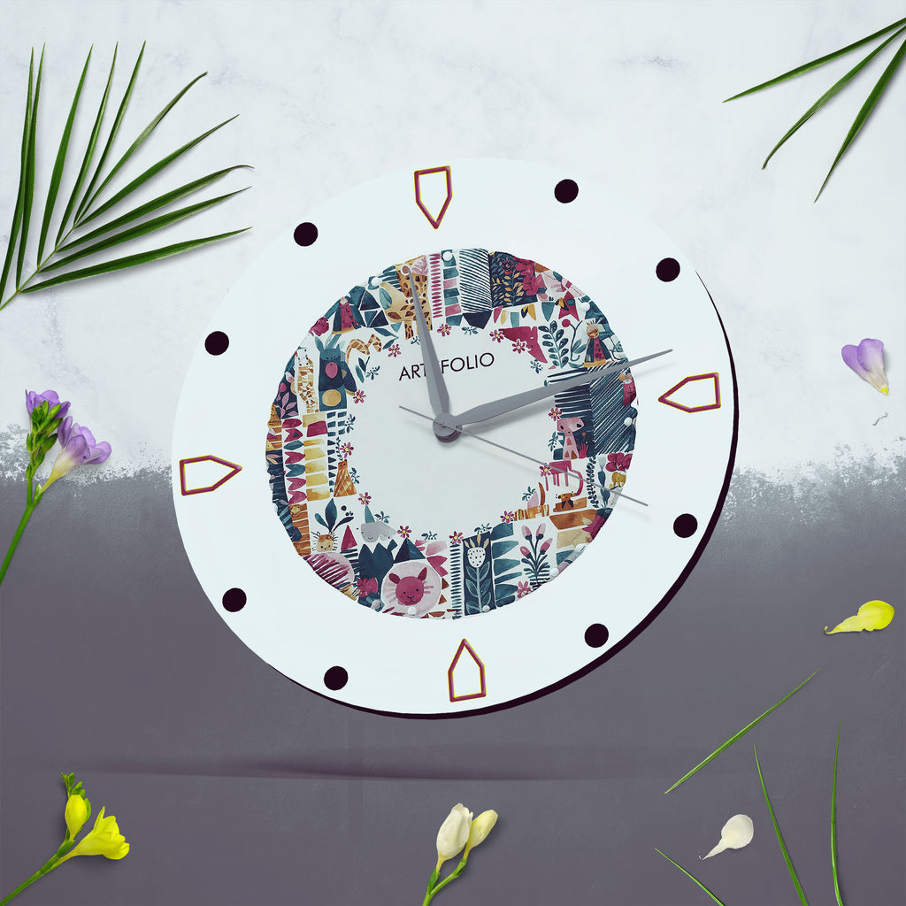 Abstract D74 Quartz Wall Clock | Non-Ticking Silent Movement - Wall Clocks Round - ArtzFolio.com